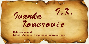Ivanka Komerović vizit kartica